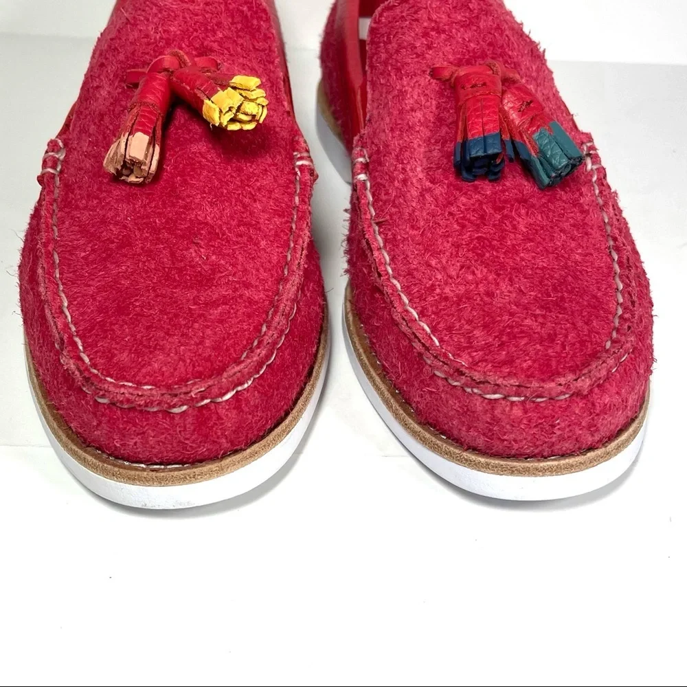 Sperry cloud Authentic‎ Original Men’s Tassel Loafers Red Suede Size 8 Rare